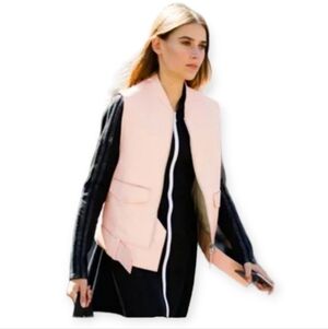 Lululemon Bomber Vest Feather Pink Full Zip Fleece Rose Gold Hardware Size 8